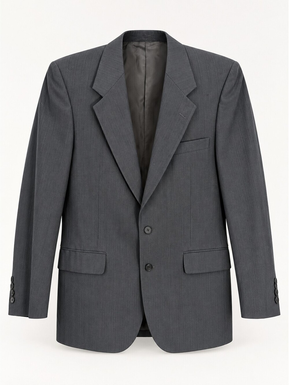 Vintage Yves Saint Laurent Gray Pinstripe Blazer Men 40R Made in France